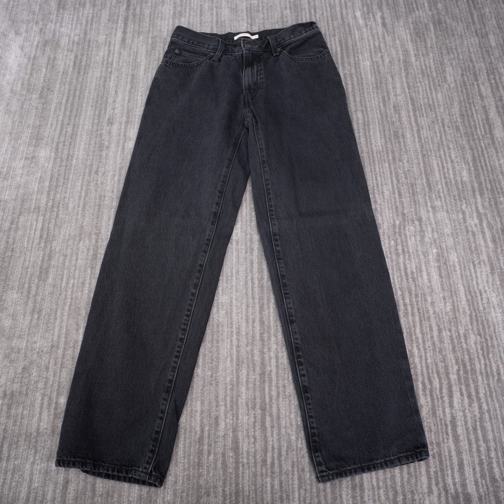 Levis 94 Baggy Jeans Womens 27 Fit 30 Black High Rise Straight Leg Denim